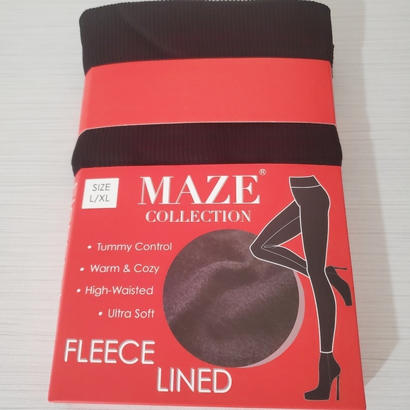 New Maze Collection Black Fleece lined legging for Women's - Picture 8 of 8